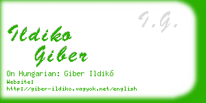 ildiko giber business card